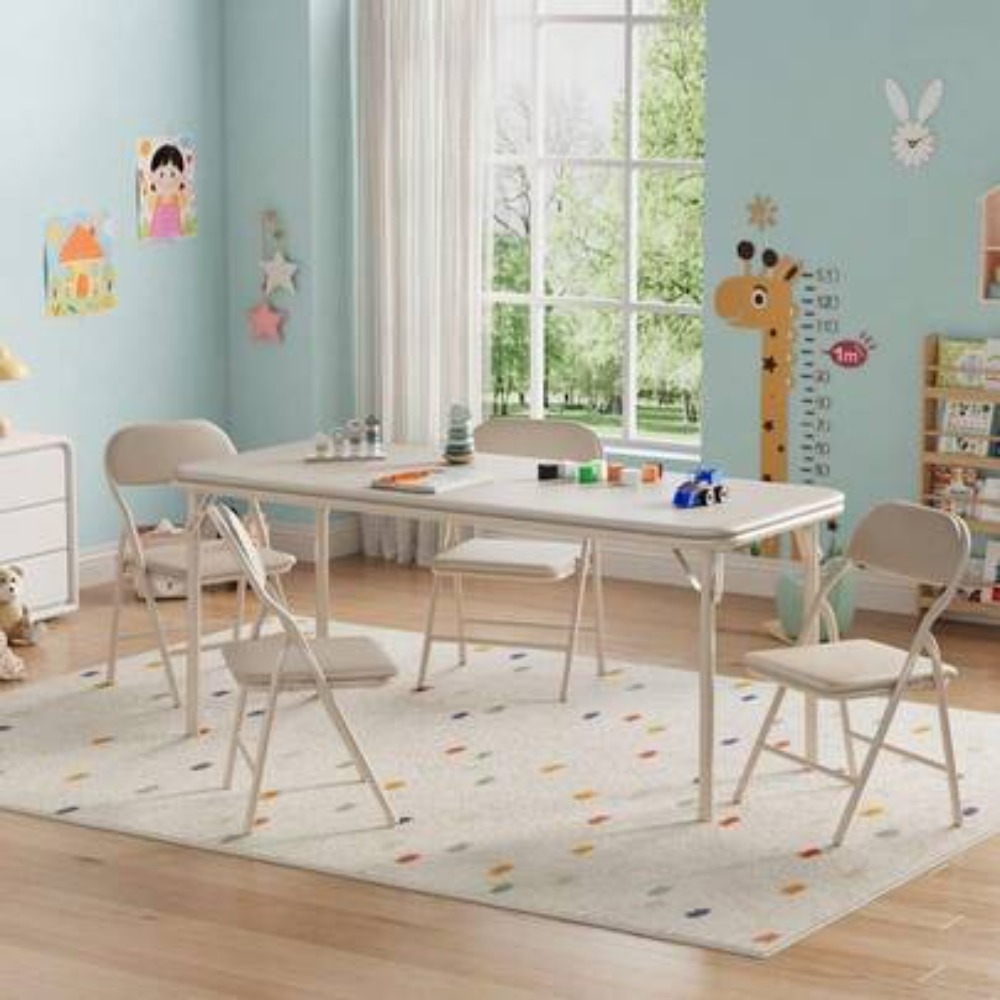 Kids Outdoor Folding Table - Conjunto de Mesa de Atividades para