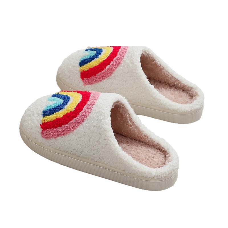Kids Indoor Outdoor Slippers - Novo bonito arco-íris dos desenhos animados
