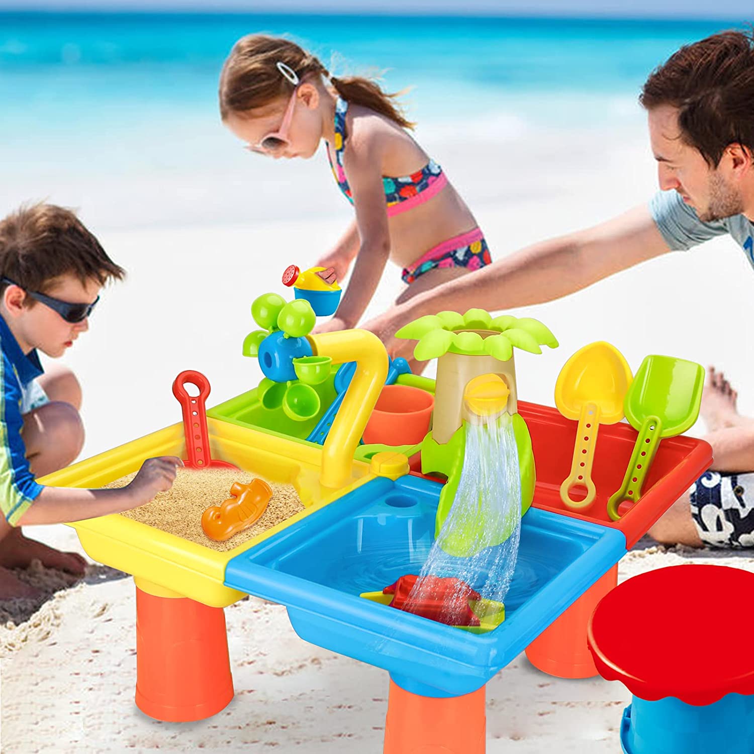 Kids Outdoor Nature Toys - Mesa de praia e Sand Play