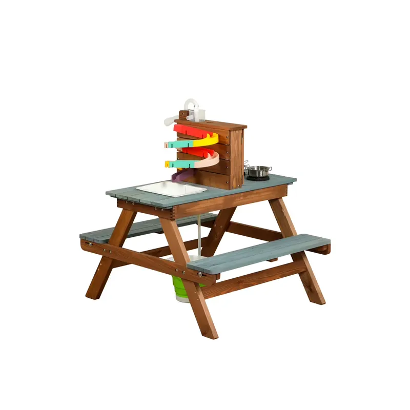 Kids Outdoor Folding Table - Mesa de Jogo de Madeira para