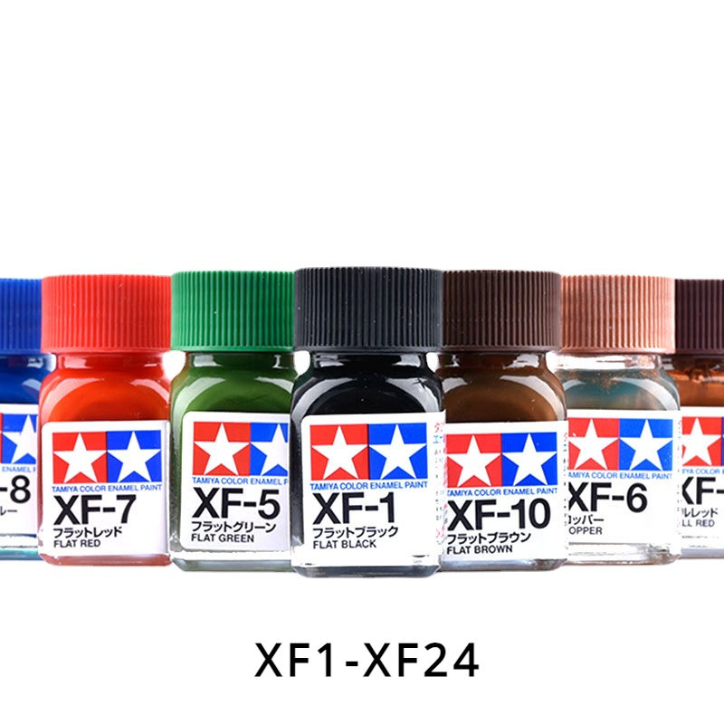 Tamiya Model Paint Set - TAMIYA Tinta Esmaltada, Cores Planas, XF1-XF24,