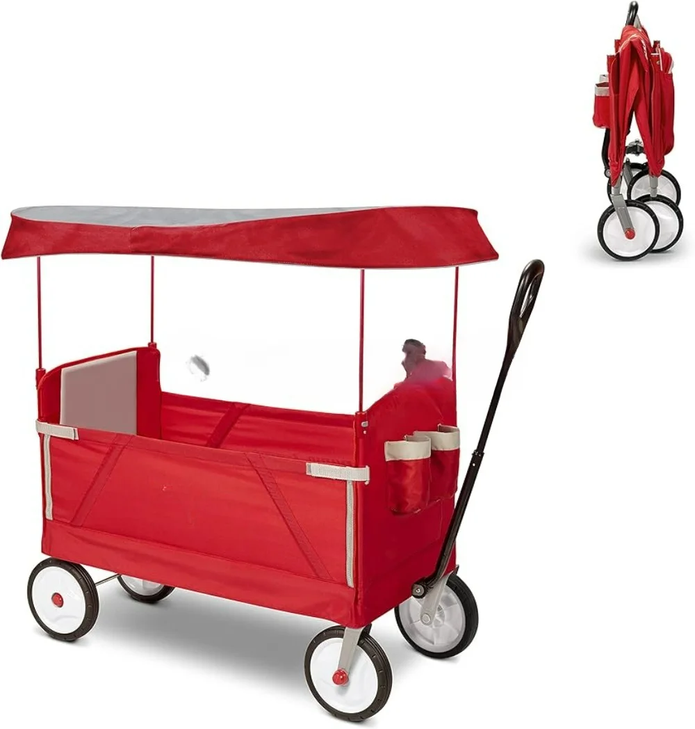 Kids Outdoor Wagon - Vagão dobrável 3 em 1 EZ,