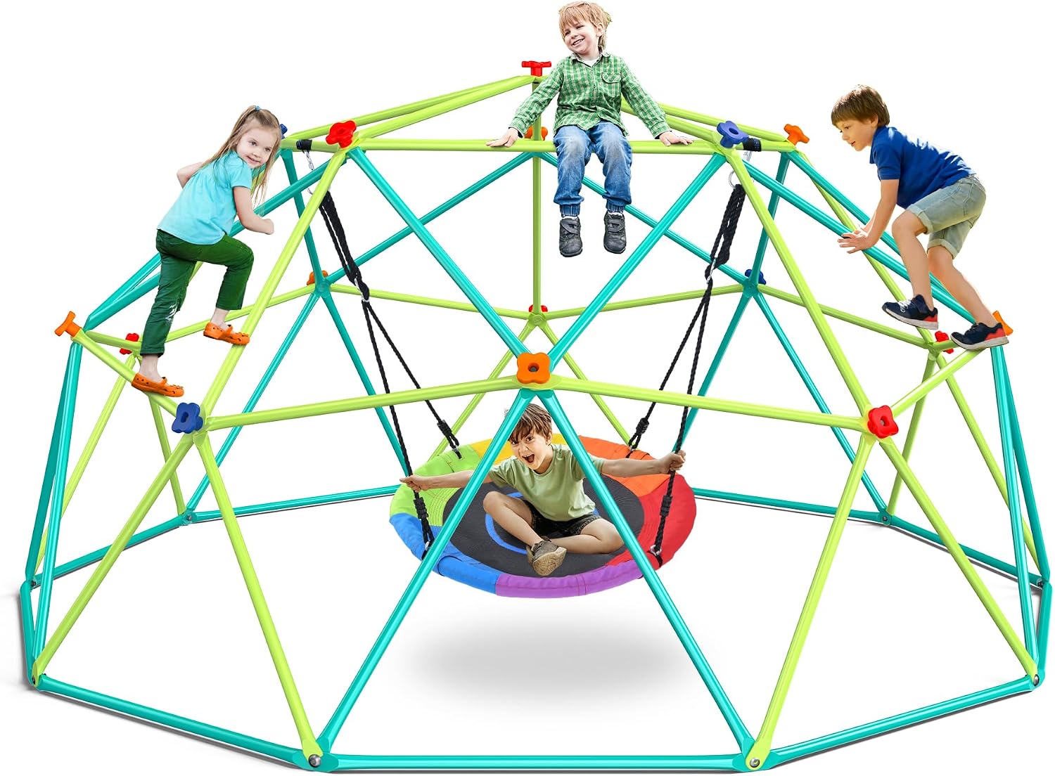 Kids Outdoor Swing Set - Conjunto de Balanço em Forma de