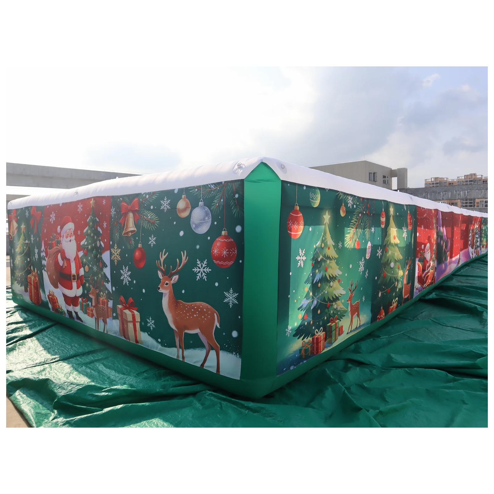 Kids Outdoor Party Venue - Labirinto Inflável Comercial Longo 6X20m 20X66ft