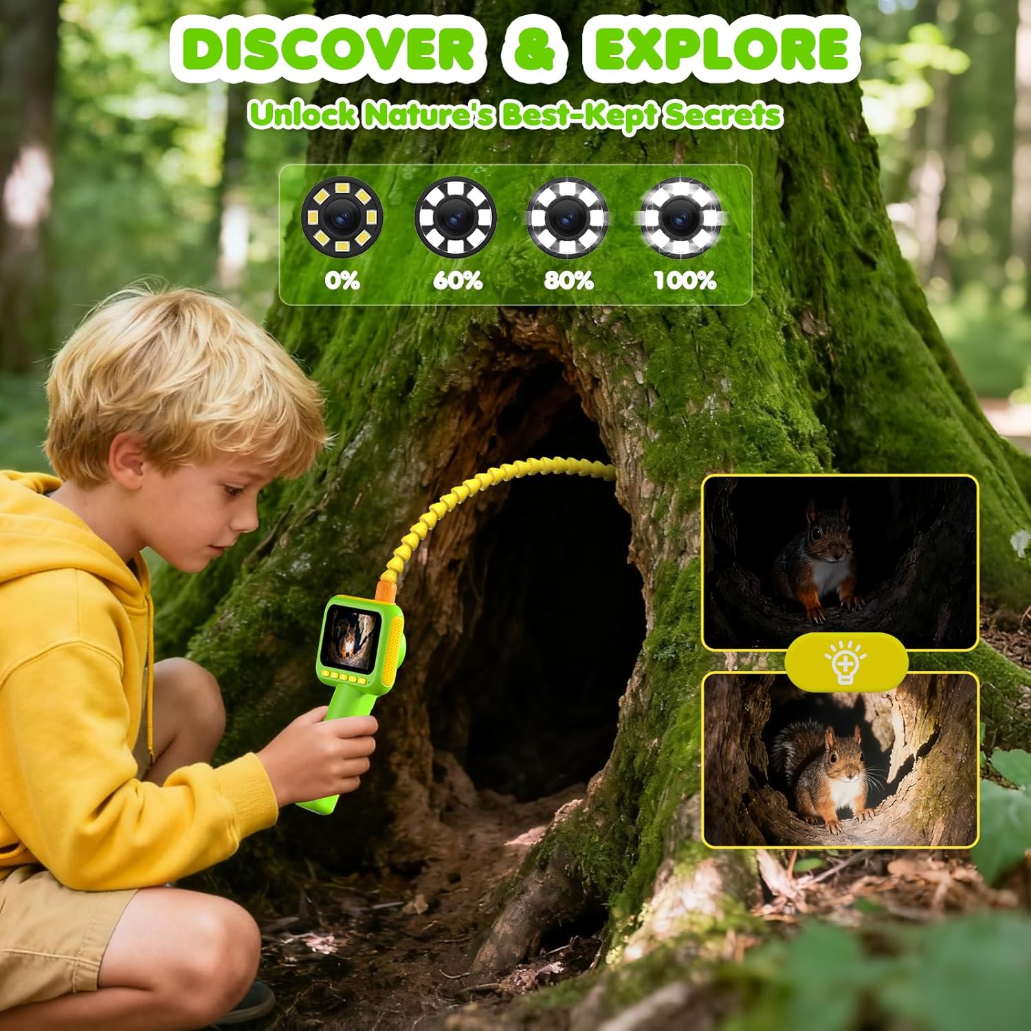 Kids Outdoor Kit - Endoscópio para Crianças, Câmera Boroscópica com