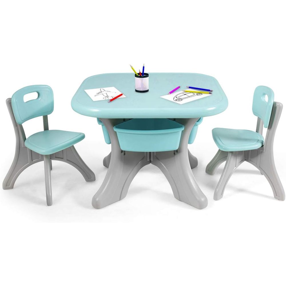 Kids Outdoor Table And Chair Set - Mesa e Cadeiras Infantis, Conjunto de