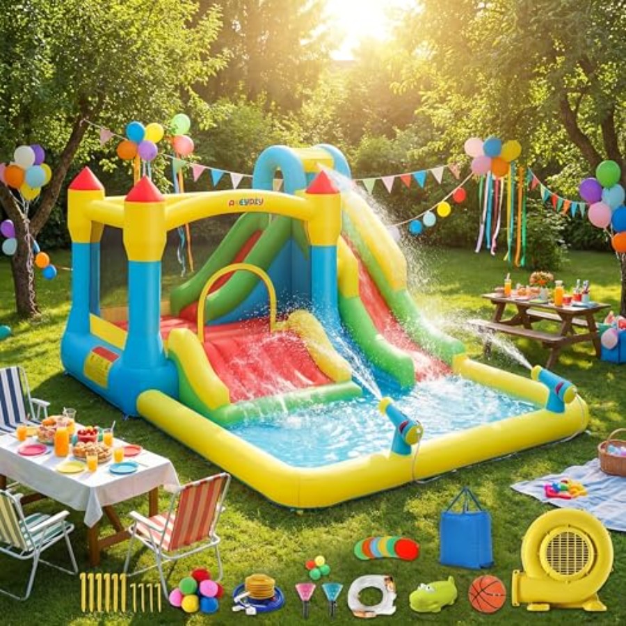 Castelo inflável aquático para - Kids Outdoor House avaliação e preço
