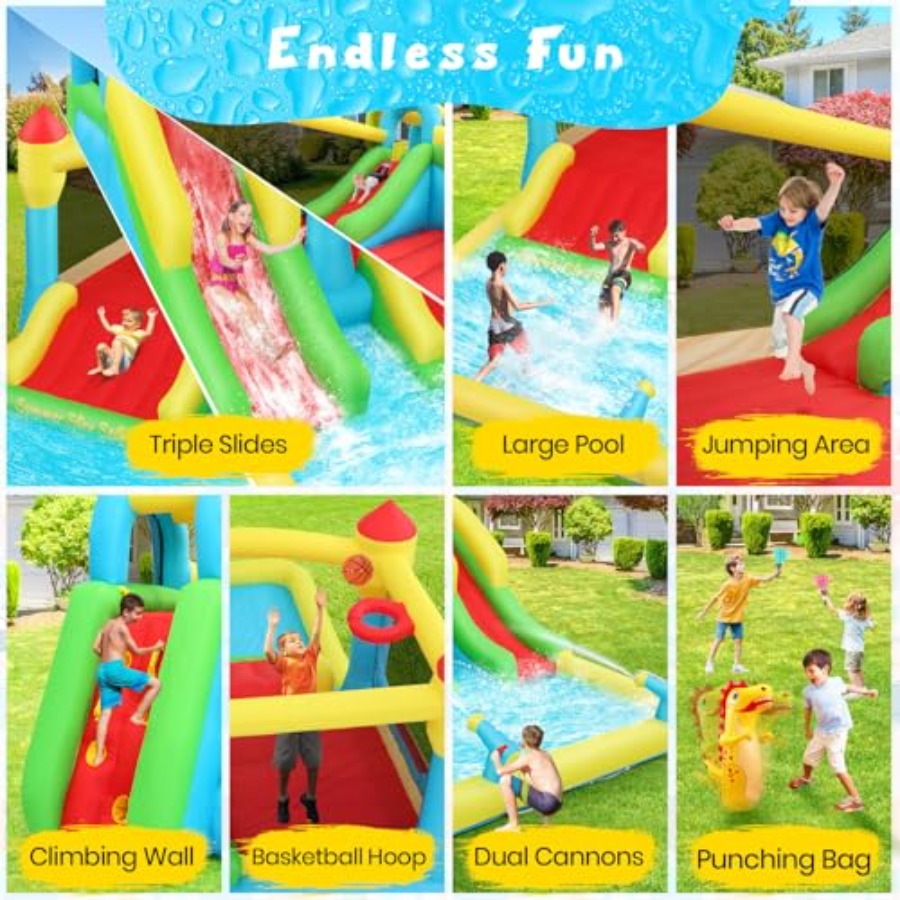 Castelo inflável aquático para - Kids Outdoor House avaliação e preço