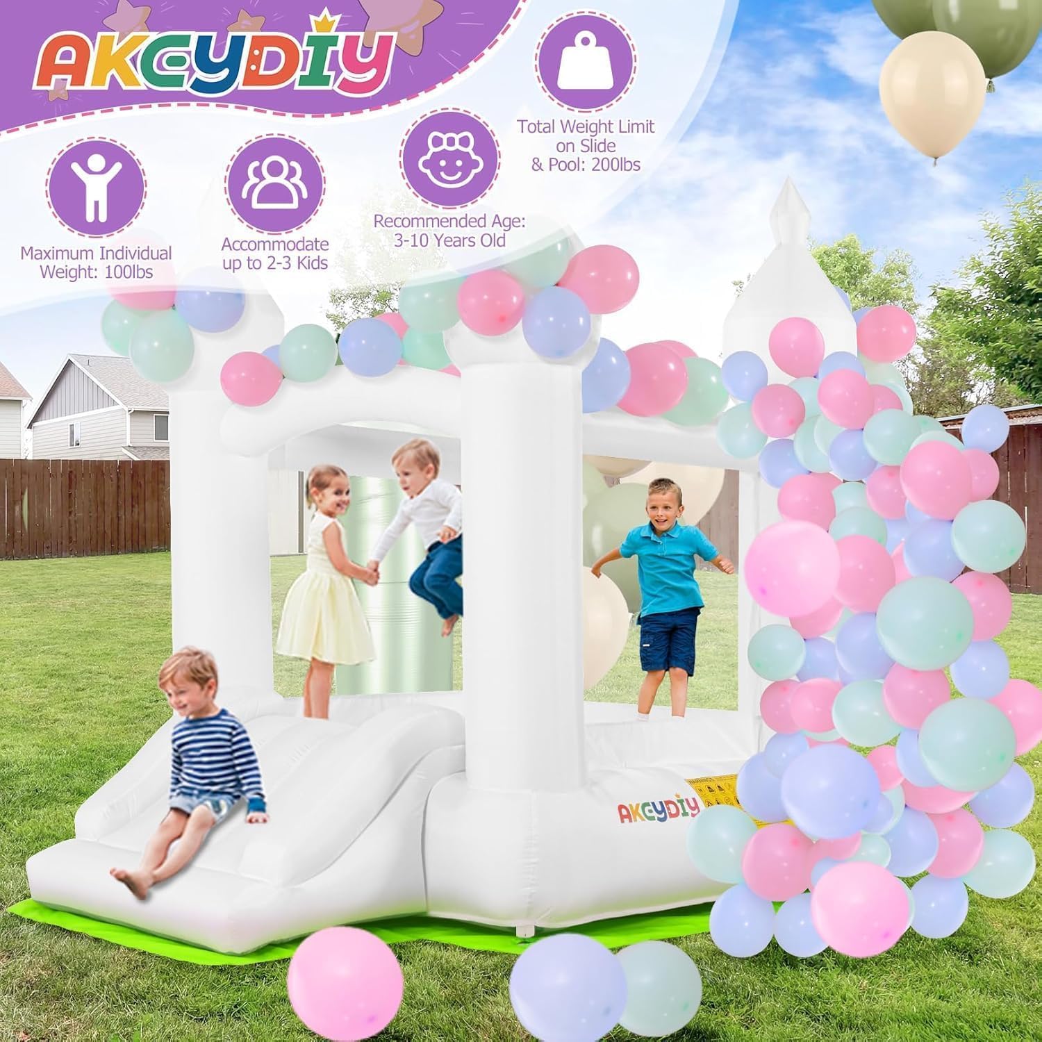 Castelo Inflável Branco para C - Kids Outdoor House avaliação e preço