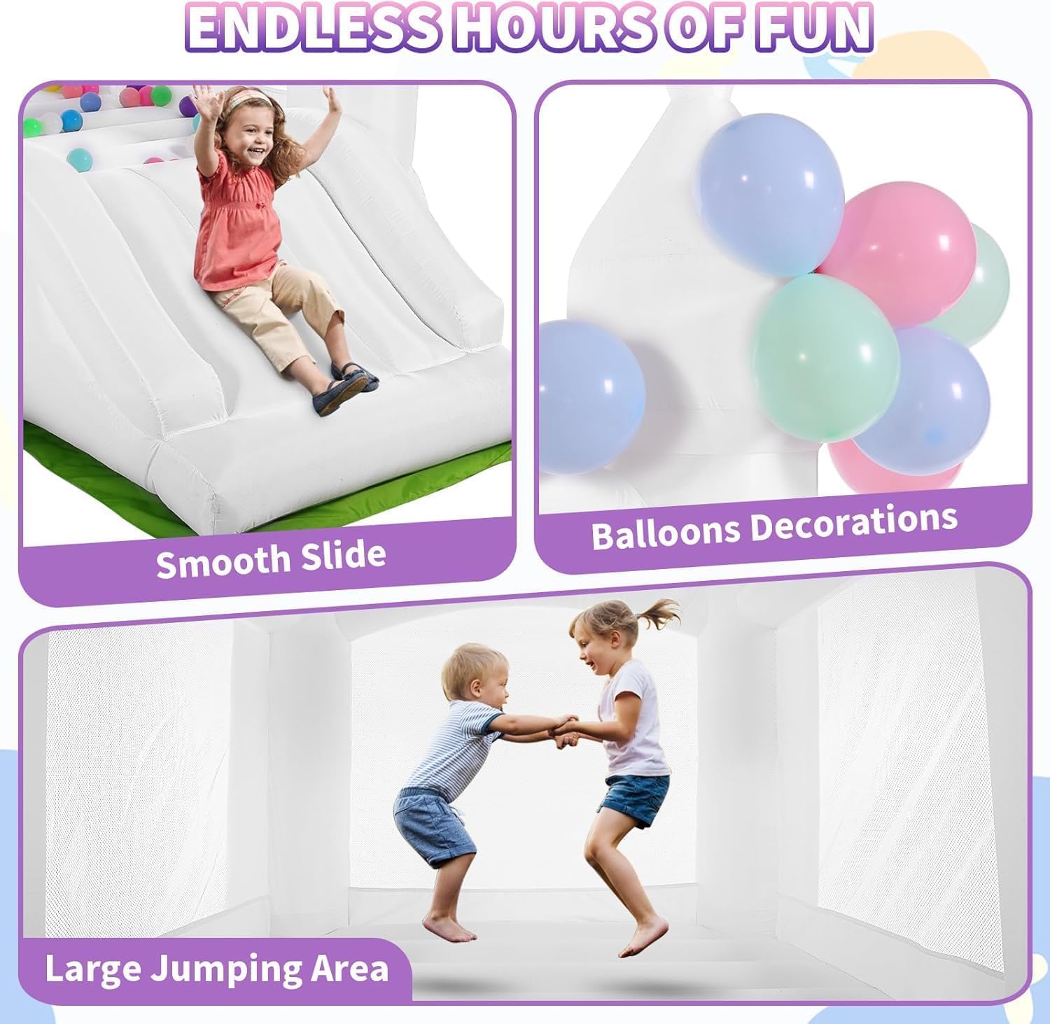 Castelo Inflável Branco para C - Kids Outdoor House avaliação e preço