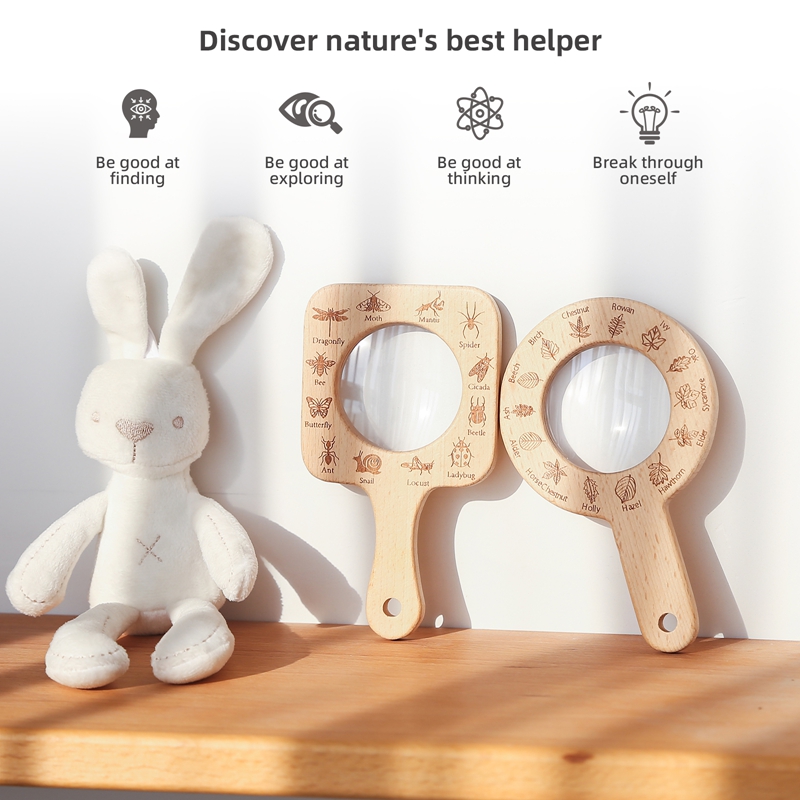 Conjunto de Lupa de Madeira pa - Kids Outdoor Nature Toys avaliação e preço
