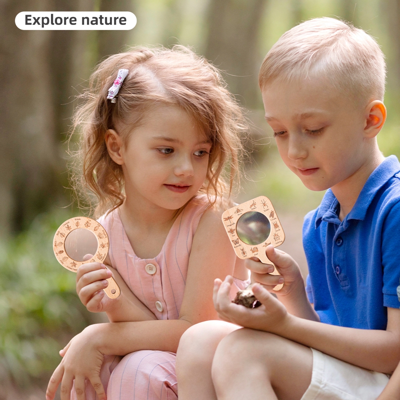 Conjunto de Lupa de Madeira pa - Kids Outdoor Nature Toys avaliação e preço
