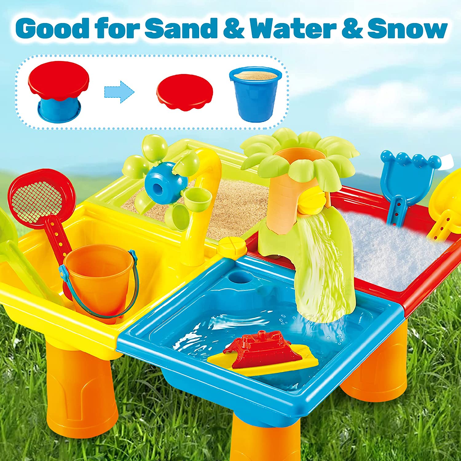 Mesa de praia e Sand Play Brin - Kids Outdoor Nature Toys avaliação e preço