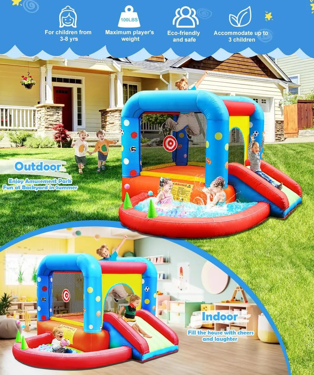 Castelo Inflável Step4Fun, Esc - Kids Outdoor House avaliação e preço