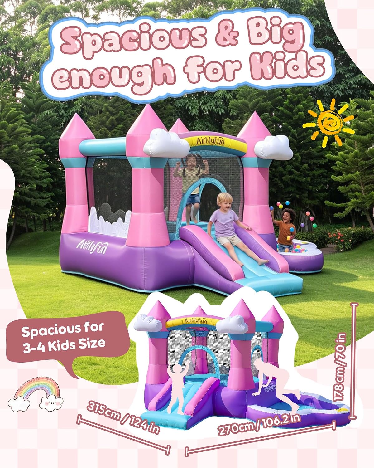Castelo Inflável Rosa para Cri - Kids Outdoor Water avaliação e preço
