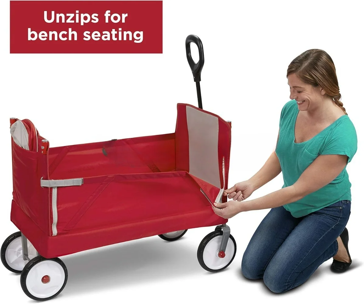Vagão dobrável 3 em 1 EZ, dobr - Kids Outdoor Wagon avaliação e preço