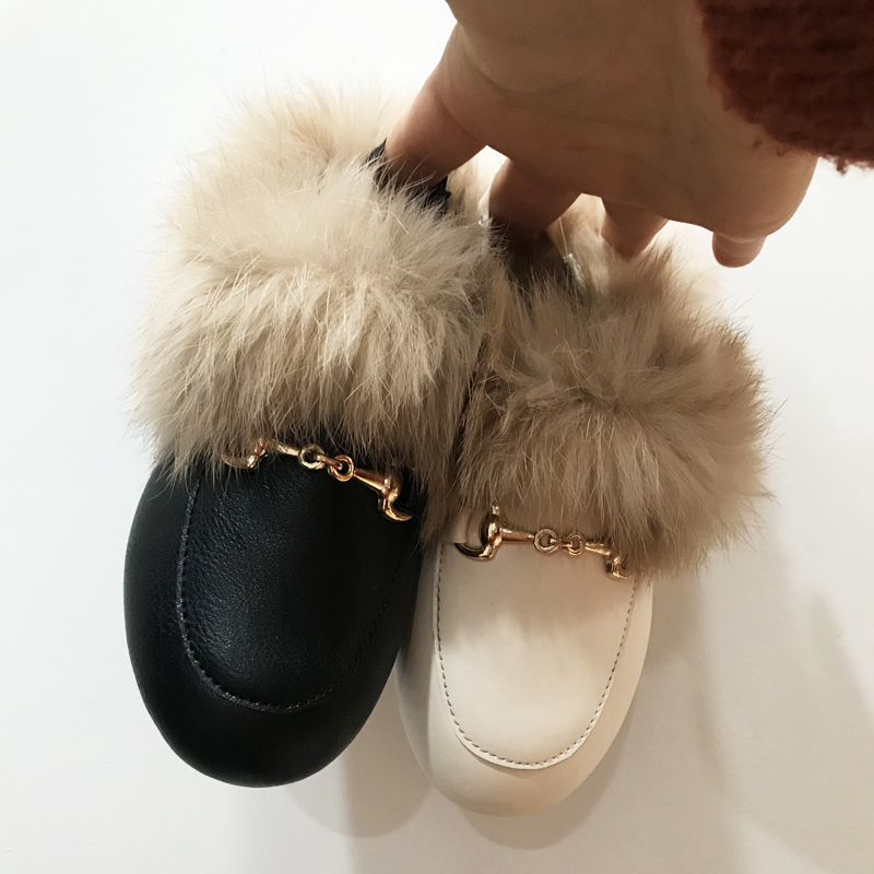 Sapatos infantis de pele princ - Kids Indoor Outdoor Slippers avaliação e preço
