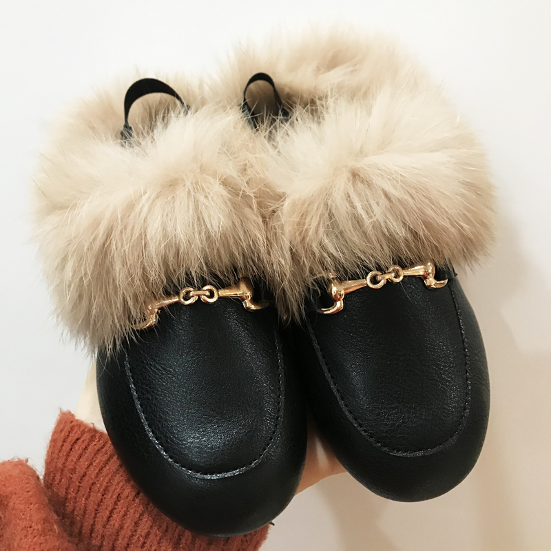 Sapatos infantis de pele princ - Kids Indoor Outdoor Slippers avaliação e preço