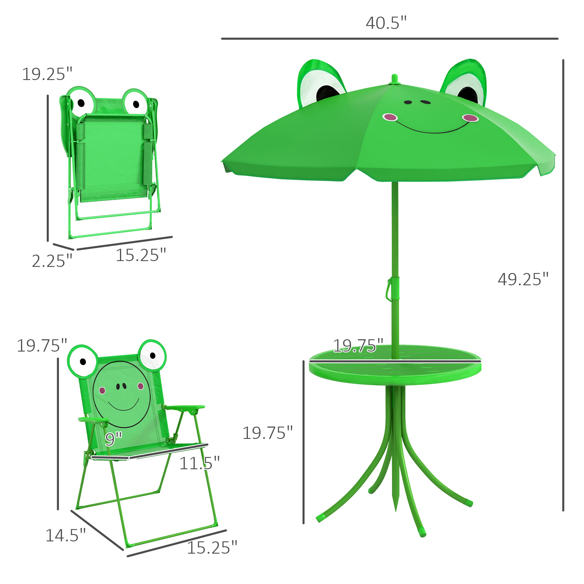 Conjunto de Mesa e Cadeiras pa - Kids Outdoor Folding Table avaliação e preço