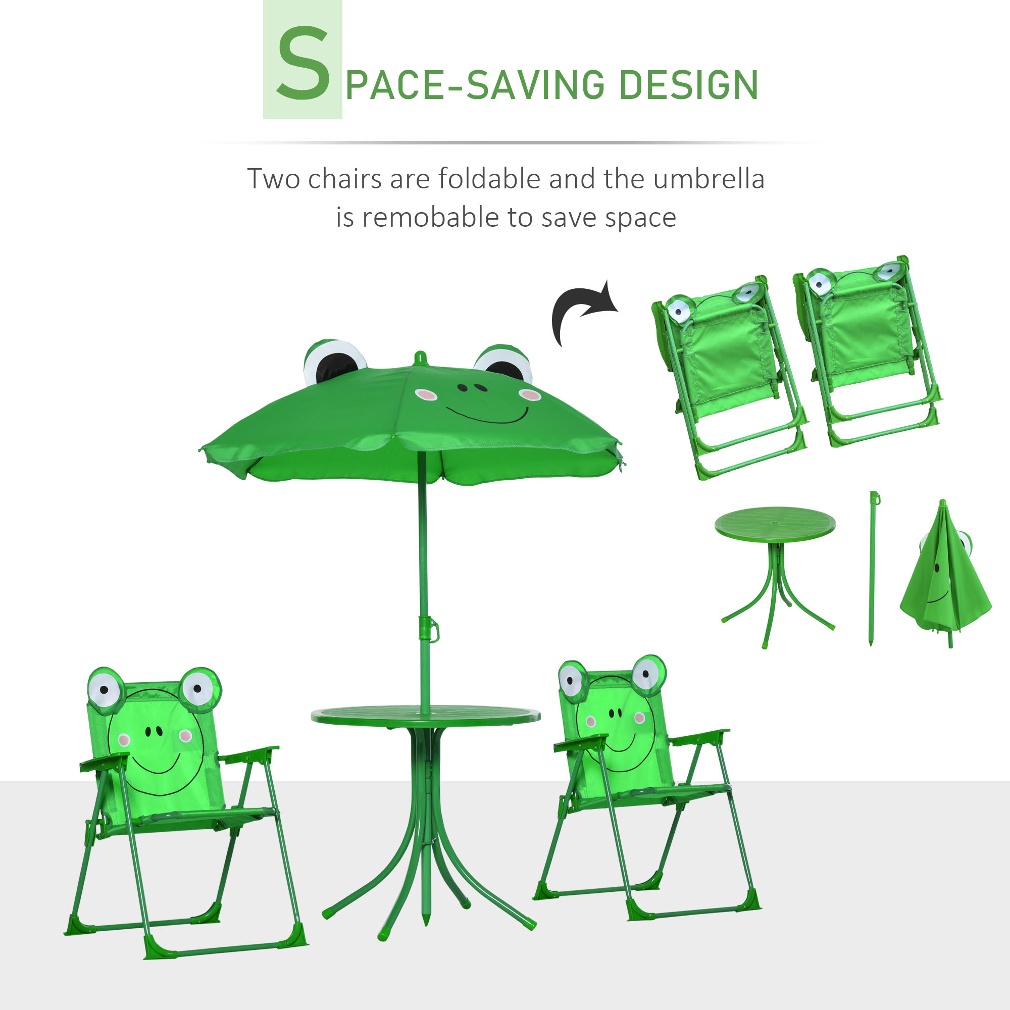 Conjunto de Mesa e Cadeiras pa - Kids Outdoor Folding Table avaliação e preço