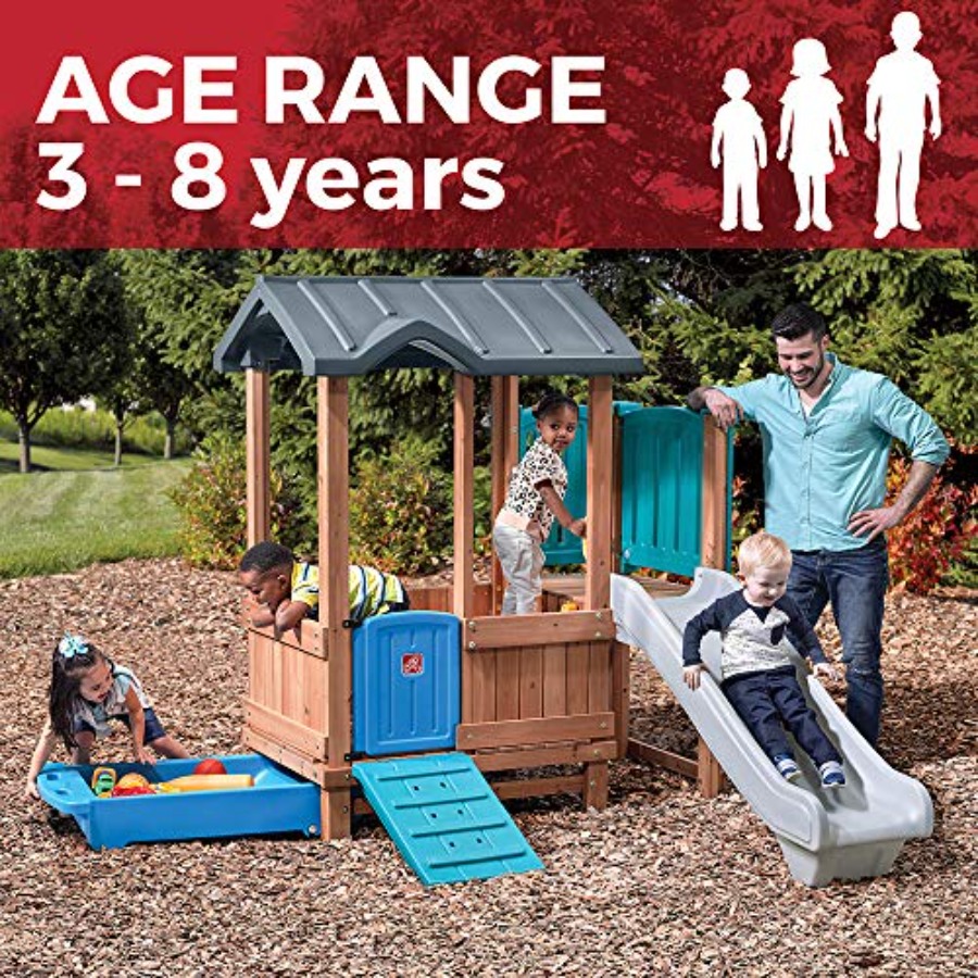 Woodland Adventure Playhouse & - Kids Outdoor Swing Set avaliação e preço
