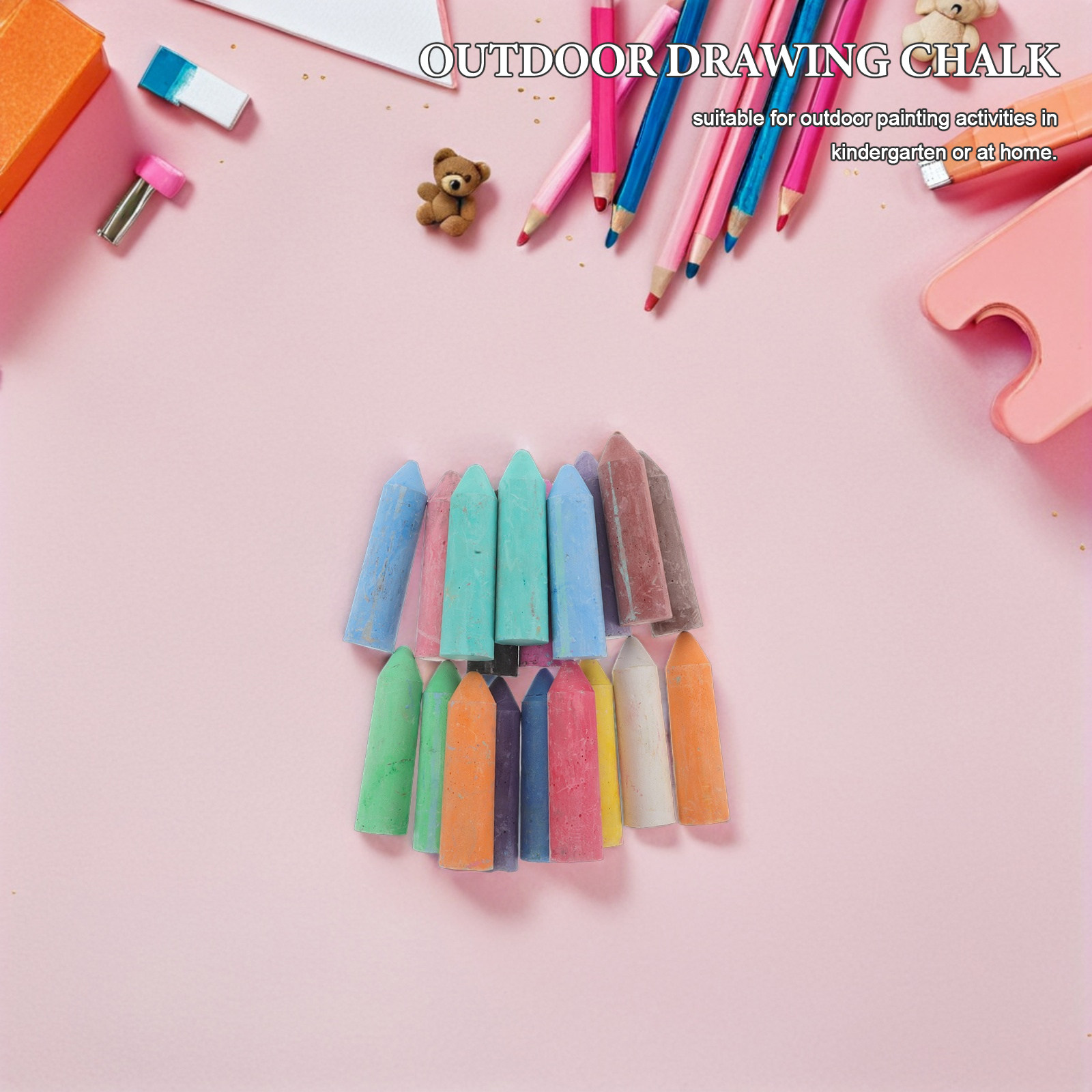 20 Peças de Giz para Jogos ao  - Chalk Outdoor Jumbo avaliação e preço