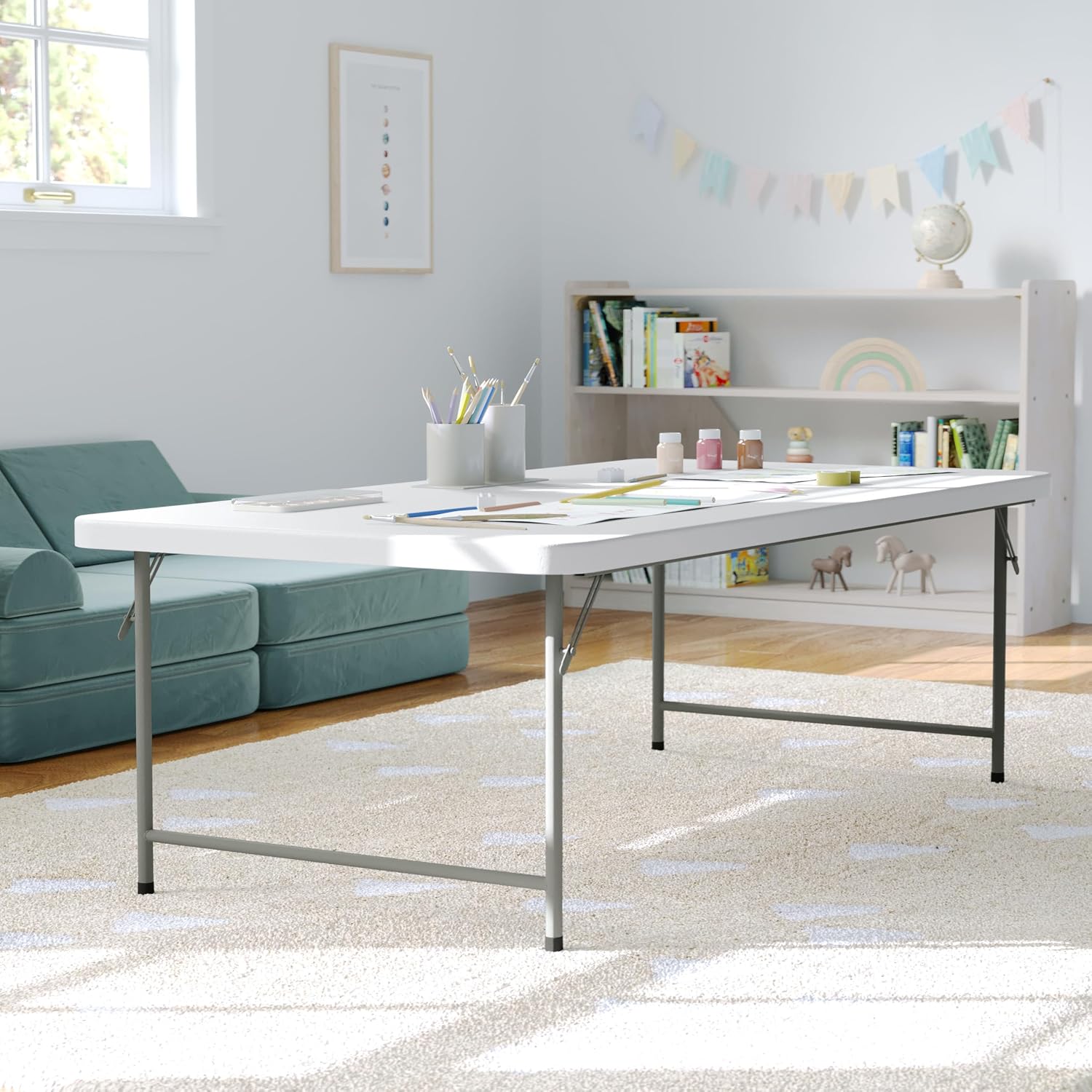 Mesa Dobrável de Plástico para - Kids Outdoor Folding Table avaliação e preço
