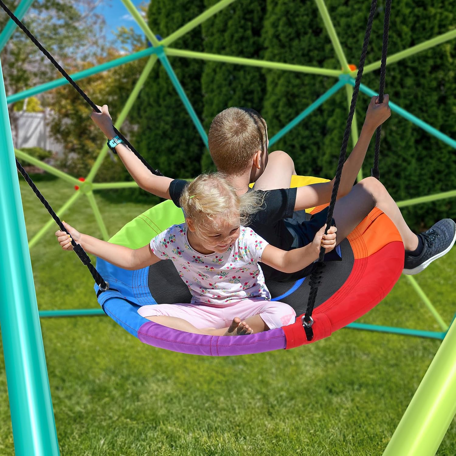 Conjunto de Balanço em Forma d - Kids Outdoor Swing Set avaliação e preço