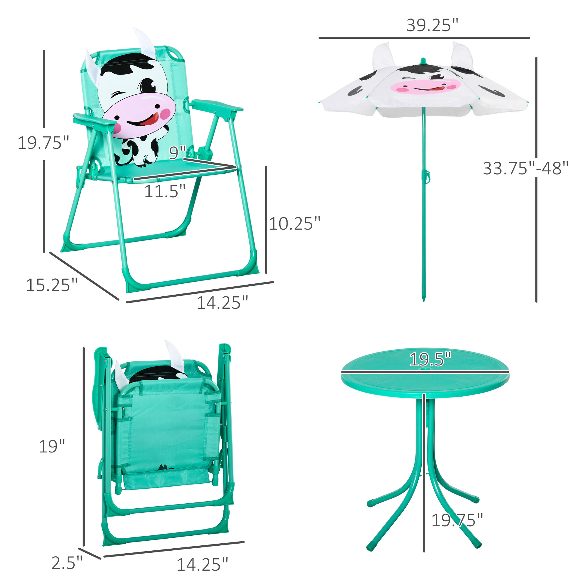Conjunto de Mesa e Cadeiras pa - Kids Outdoor Folding Table avaliação e preço