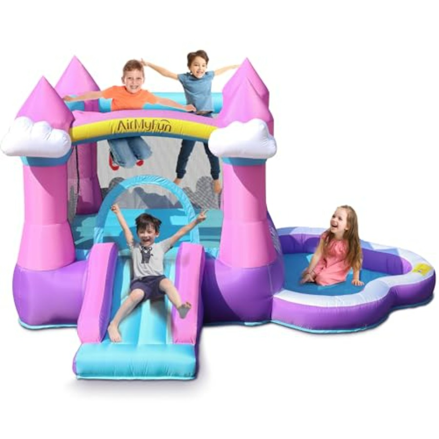 Castelo inflável rosa para cri - Kids Outdoor House avaliação e preço