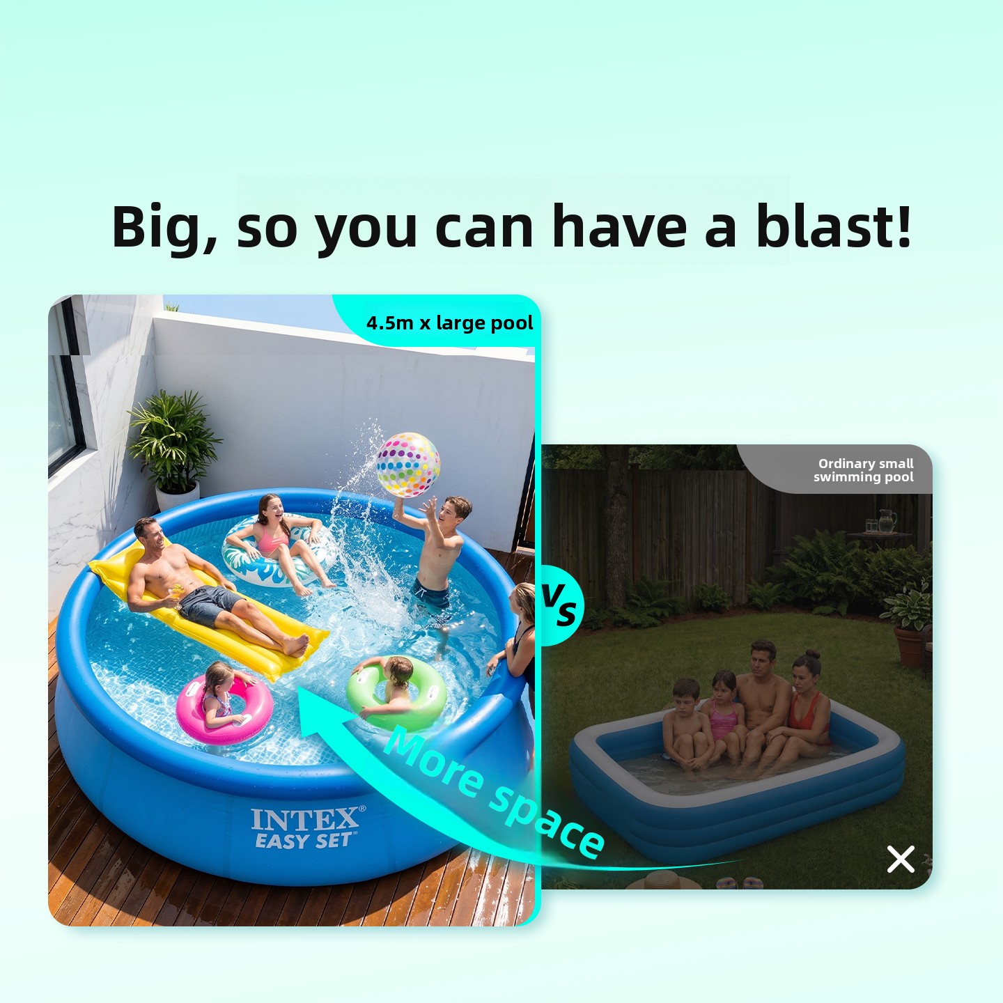 Piscina inflável grande para f - Kids Outdoor Water avaliação e preço